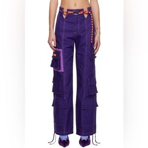 ADIDAS X IVY PARK Purple Belted Cargo Pants